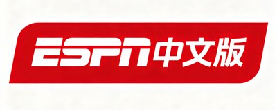 ESPN中文版品牌Logo,红底白字设计